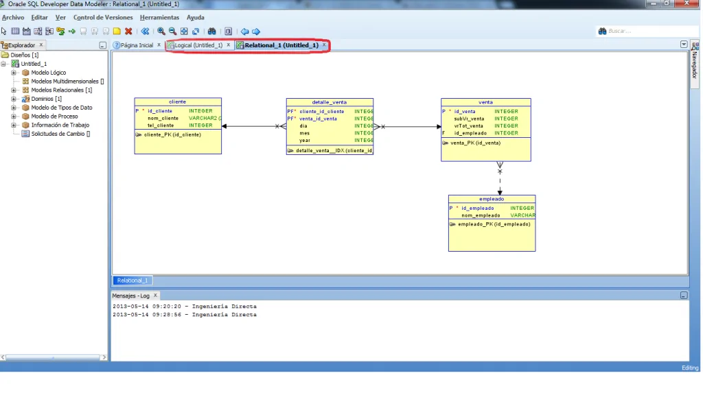 Modelo Fisico En Developer Data Modeler